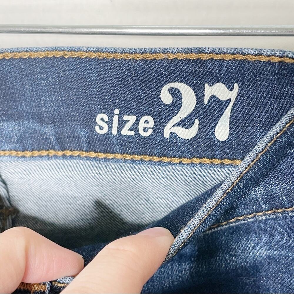 J.Crew Lookout High Rise Stretchy Skinny Jeans Dark Wash Size 27 - Picture 6 of 10